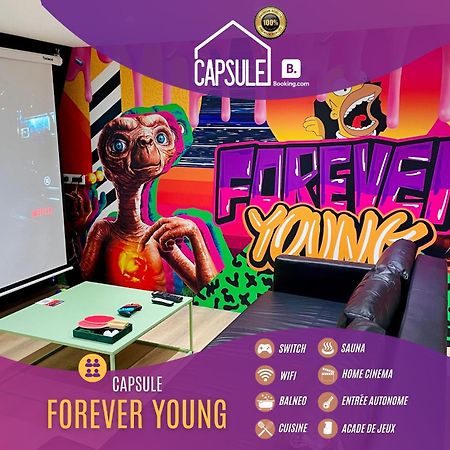 Capsule Forever Young - Jacuzzi - Sauna - Billard - Arcade De Jeux - Netflix & Home Cinema - Ping Pong Hastiere-par-dela Eksteriør bilde