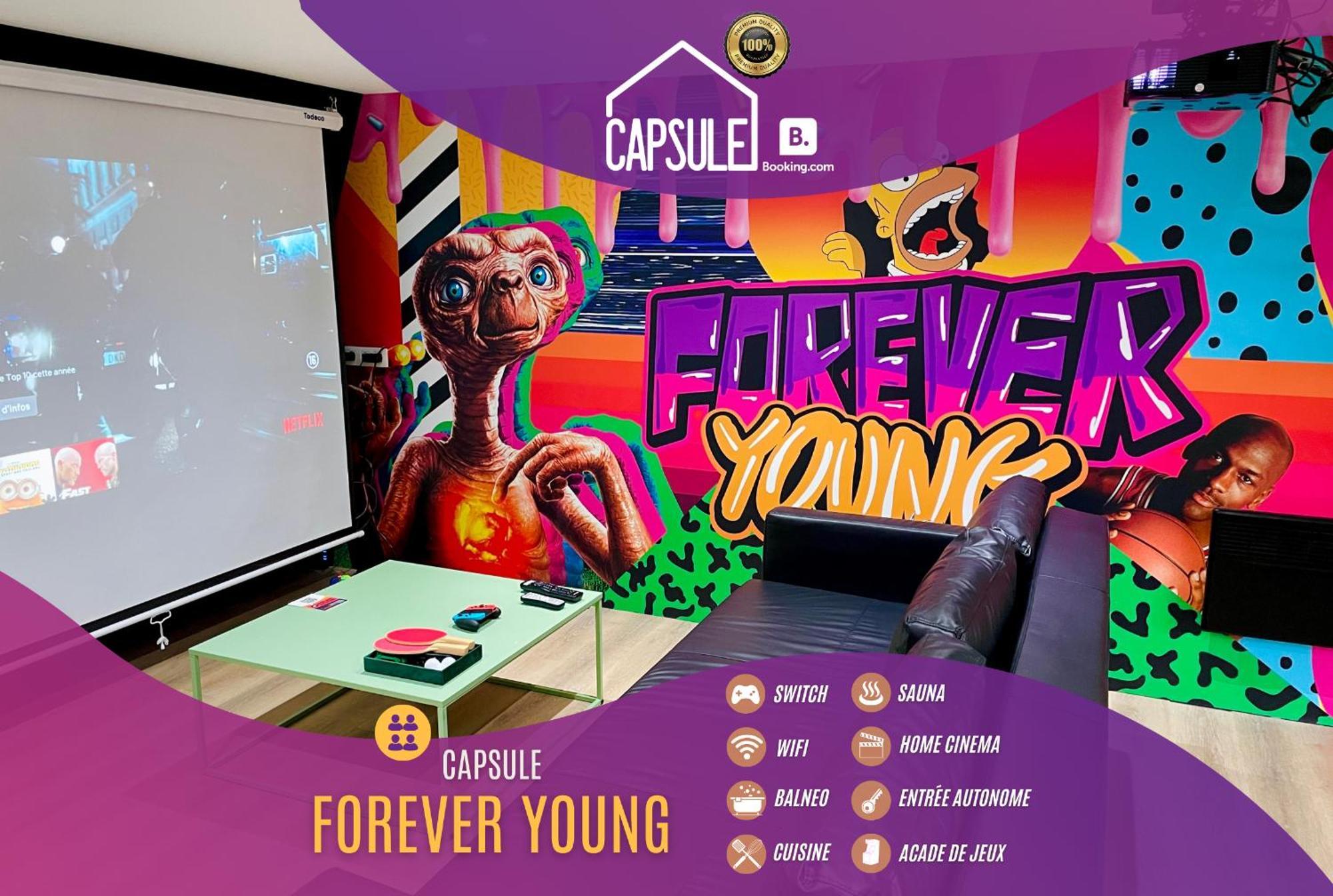 Capsule Forever Young - Jacuzzi - Sauna - Billard - Arcade De Jeux - Netflix & Home Cinema - Ping Pong Hastiere-par-dela Eksteriør bilde